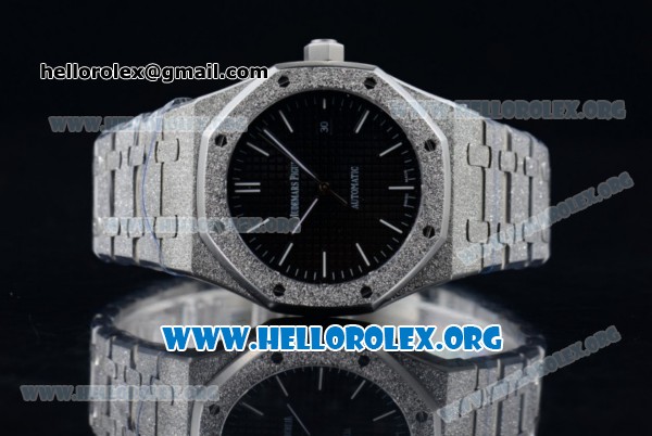 Audemars Piguet Royal Oak 41MM Asia Automatic Steel Case with Black Dial and Steel Bracelet (EF) - Click Image to Close